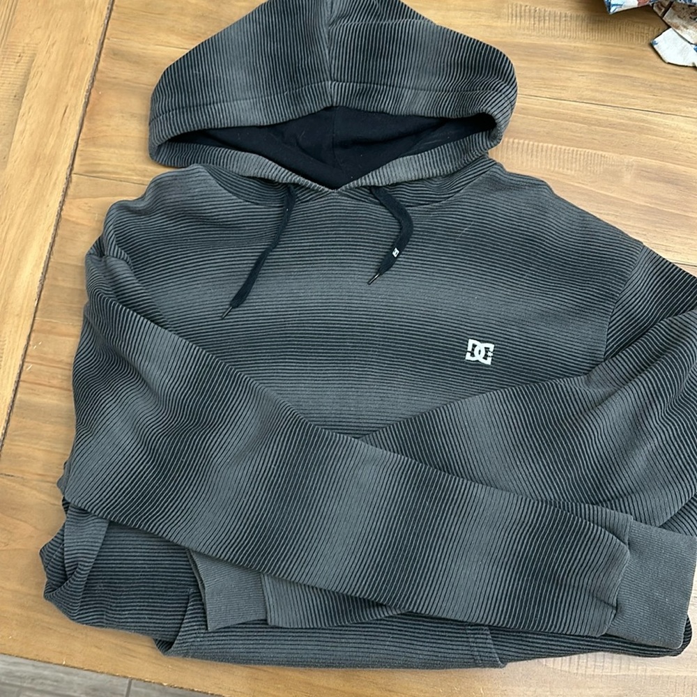 Vintage DC skater striped hoodie